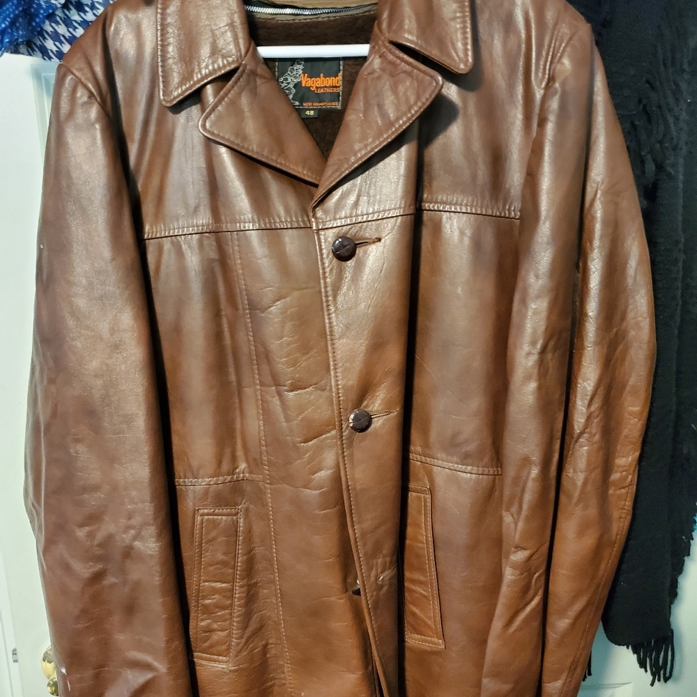 leather jacket Brown